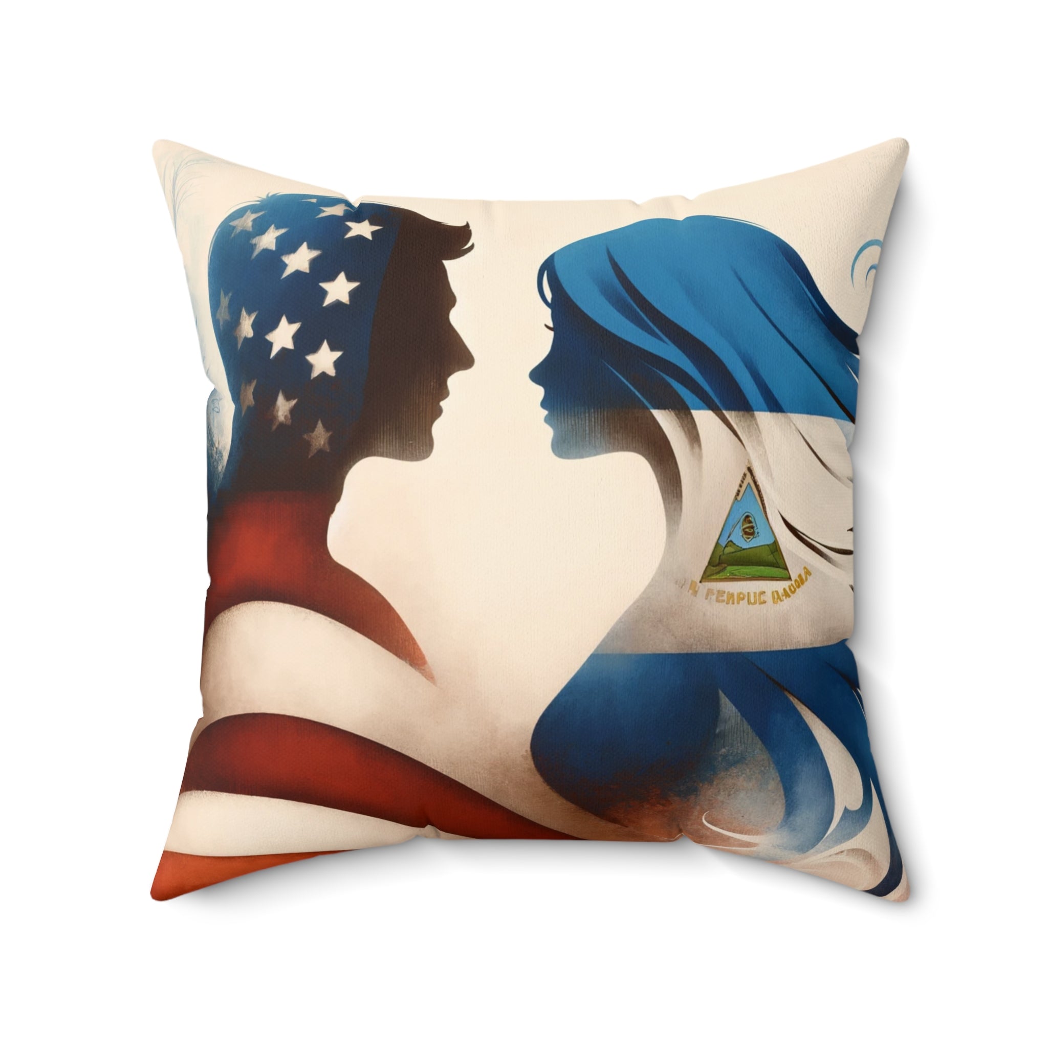 "Your World Life" Patriotic Couples Pillow | Personalized (Custom) Home Decor